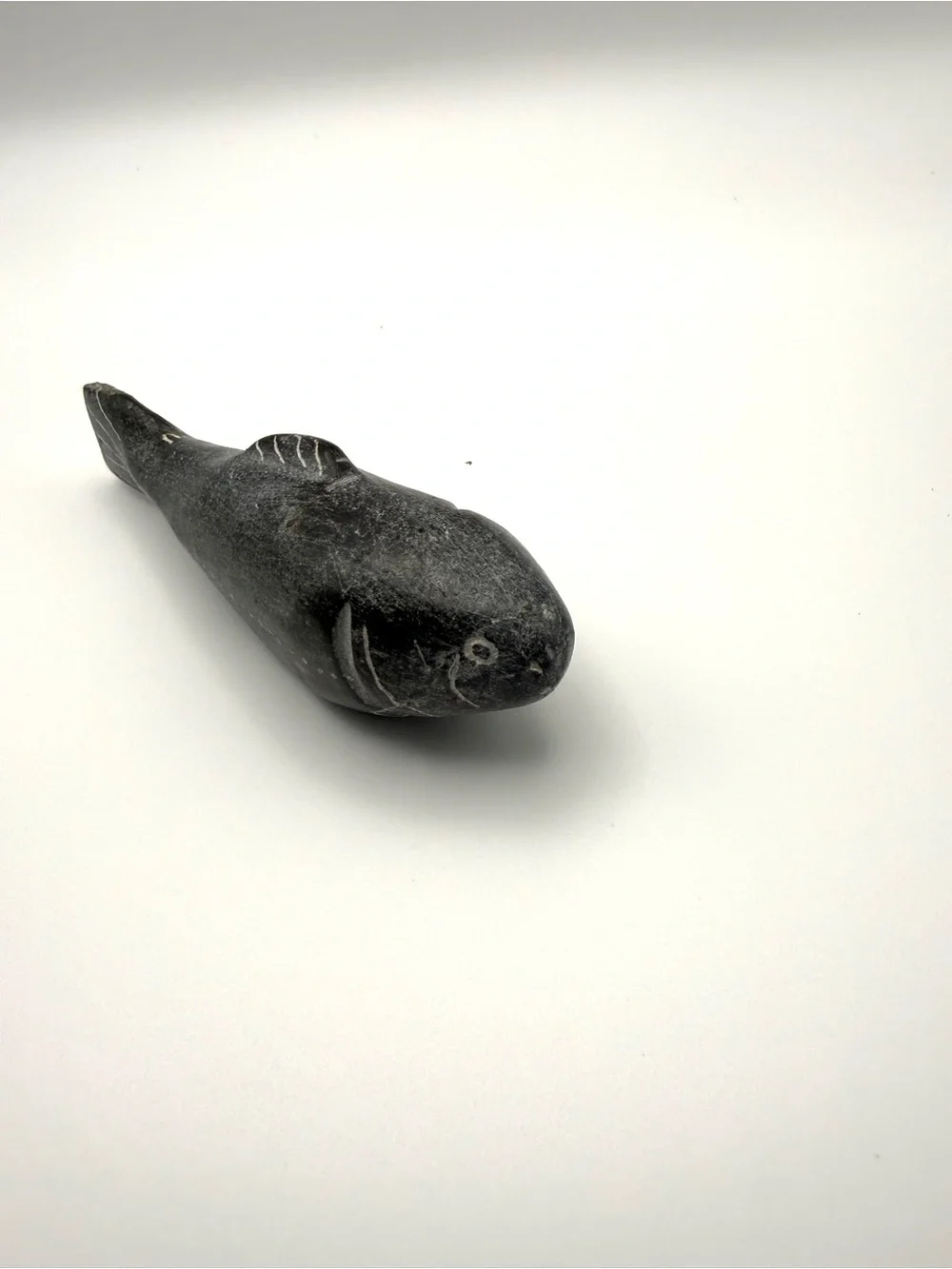 Inuit Eskimo Carved Soapstone Fish Art Figure